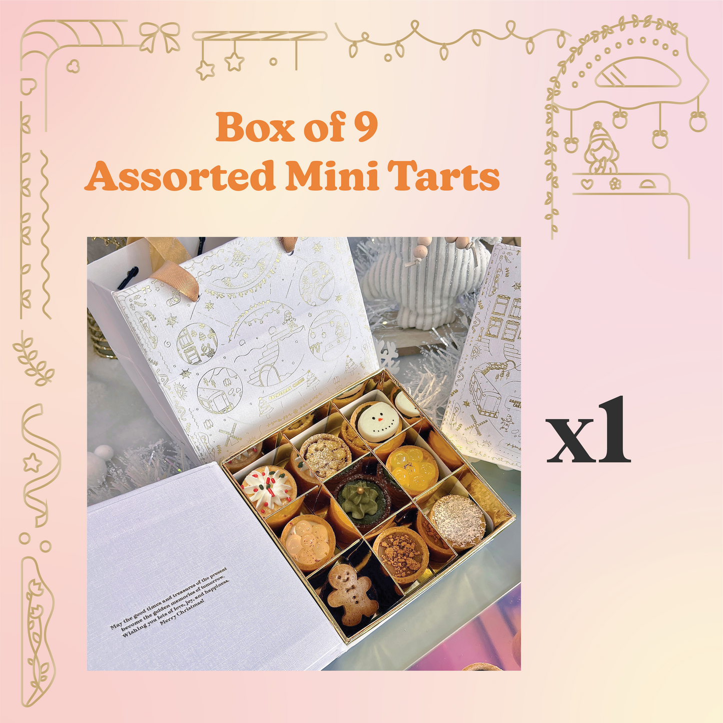 Christmas 9pcs Mini Tarts Gift Box