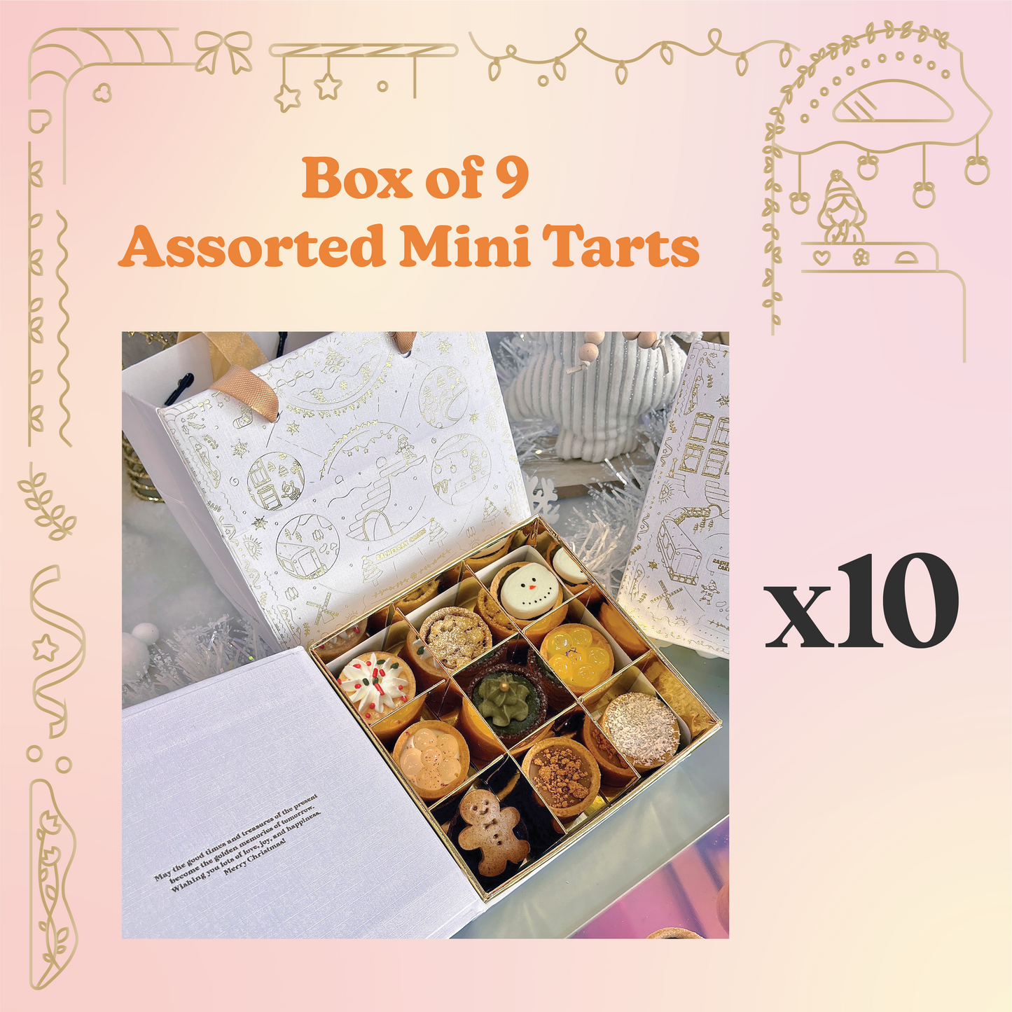 Christmas 9pcs Mini Tarts Gift Box