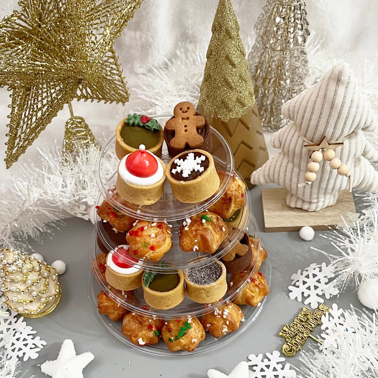 XMAS Tiered Mini Tarts Display Stand