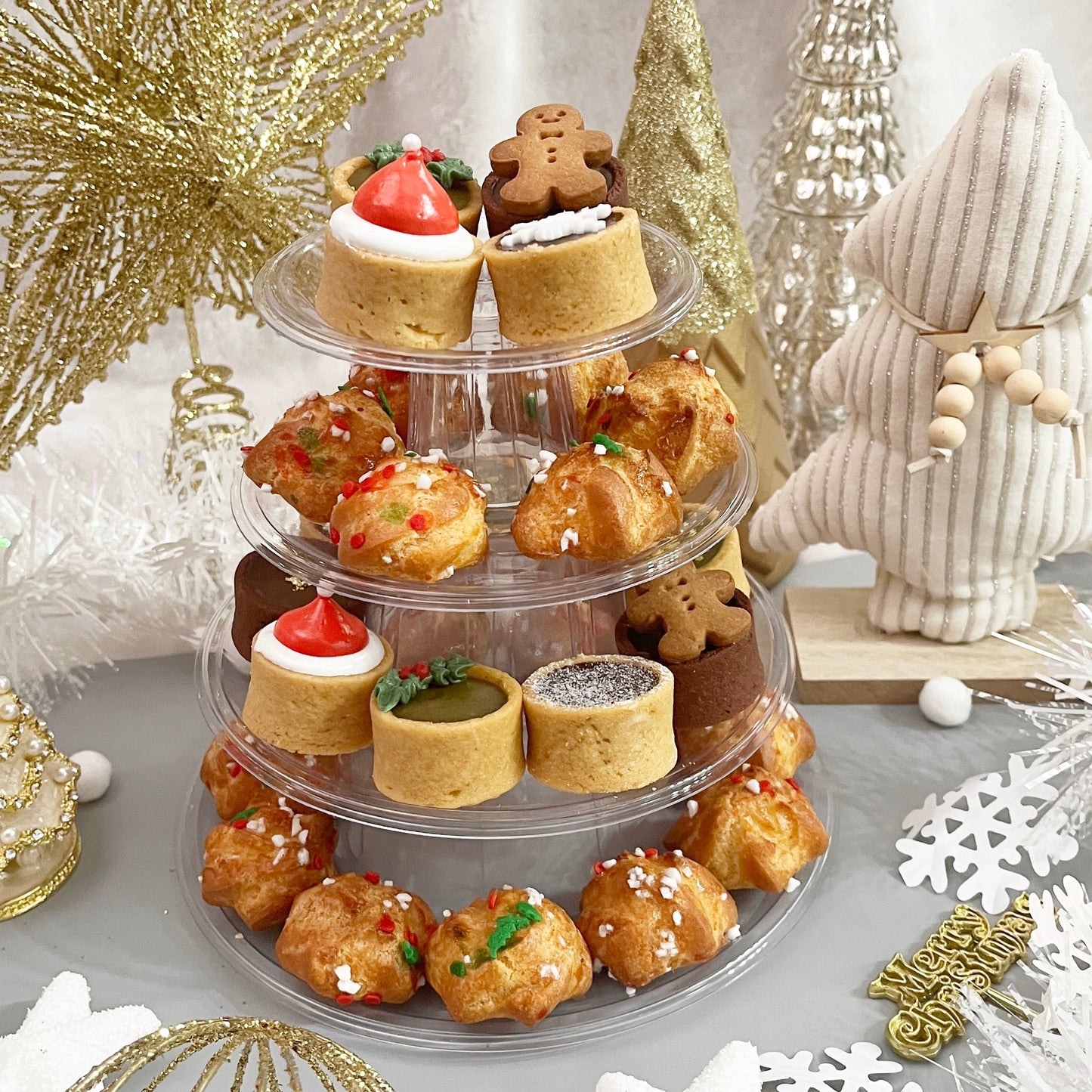 XMAS Tiered Mini Tarts Display Stand (ALL TARTS ONLY)