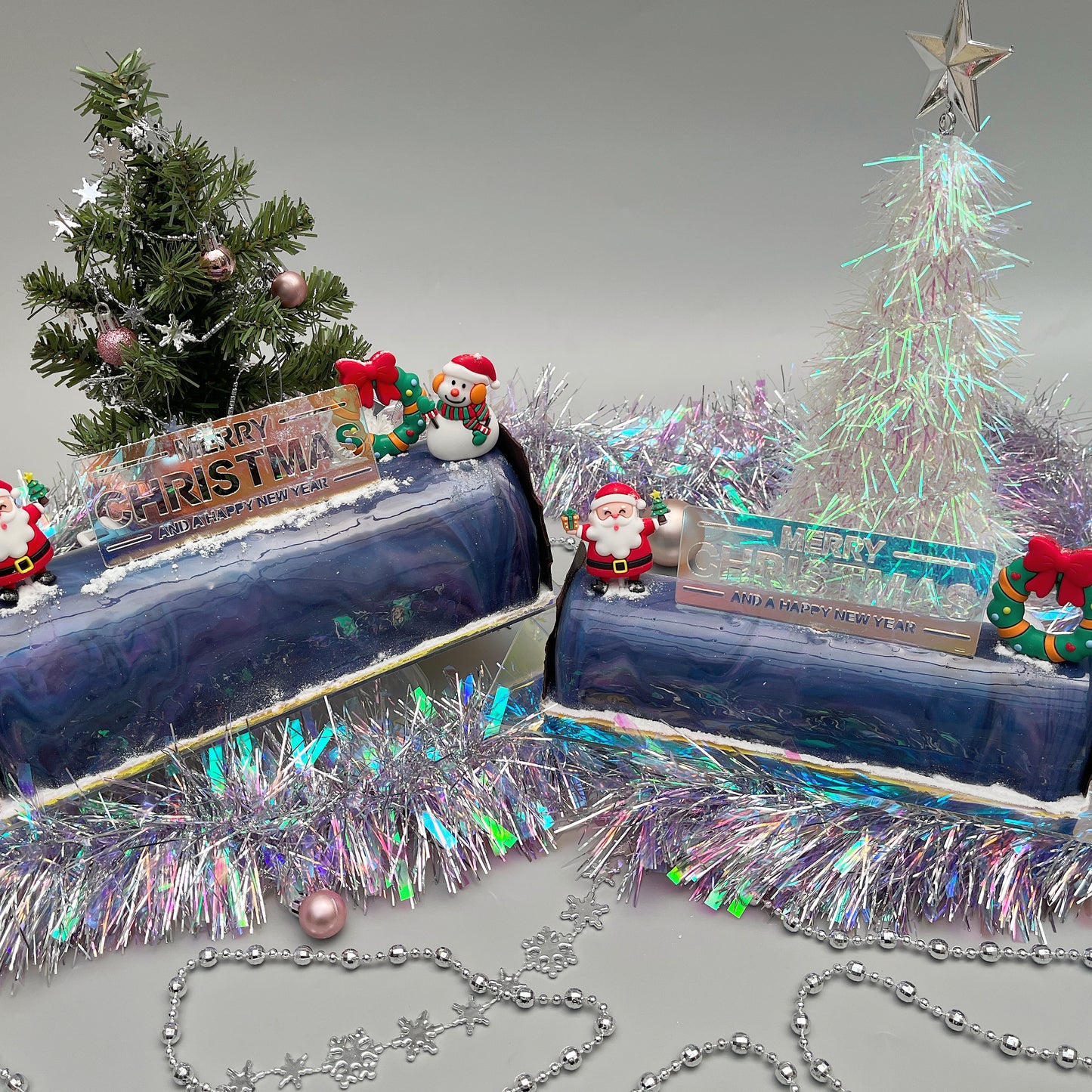 Christmas Galaxy Log Cake