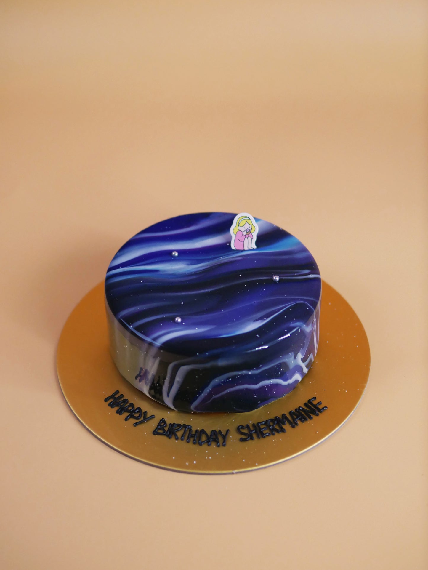 Signature Galaxy Glazed Cake (Chocolate Hazelnut) (Lead Time: 7 Days)