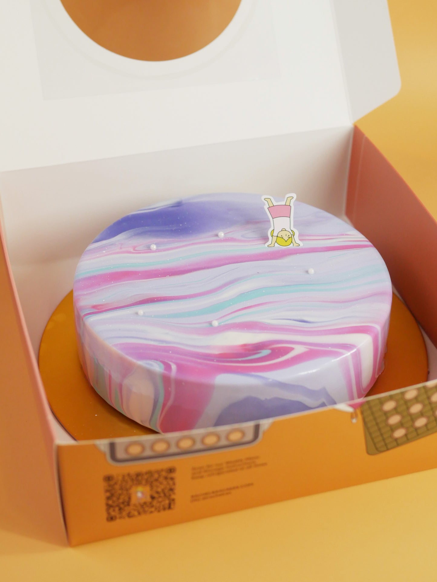 Pastel Galaxy Glazed Cake (Lemon Passionfruit)