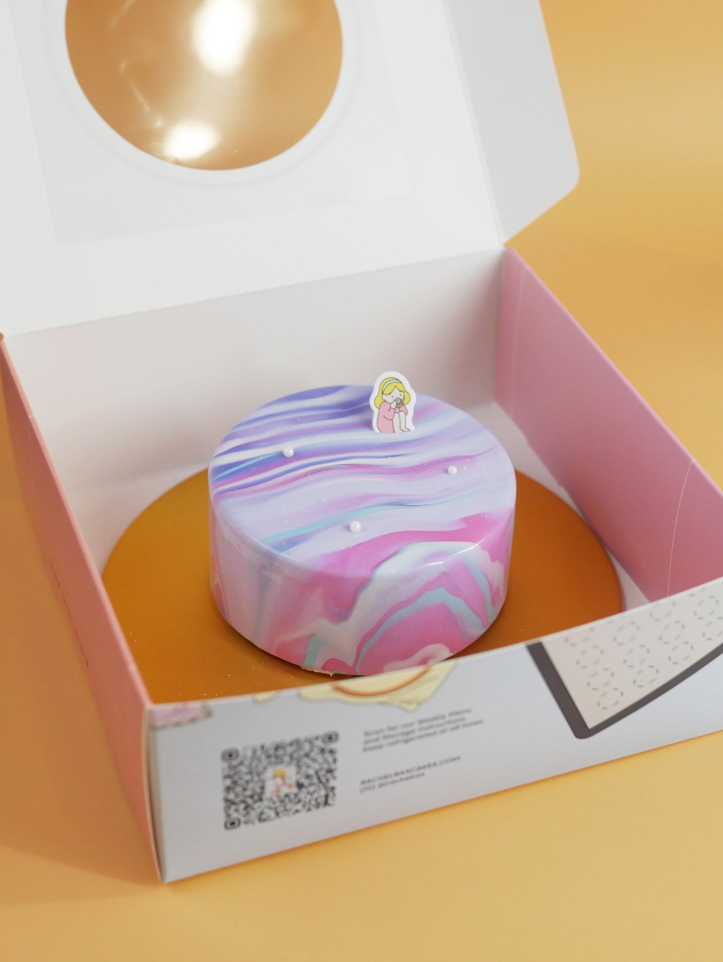 Pastel Galaxy Glazed Cake (Lemon Passionfruit)