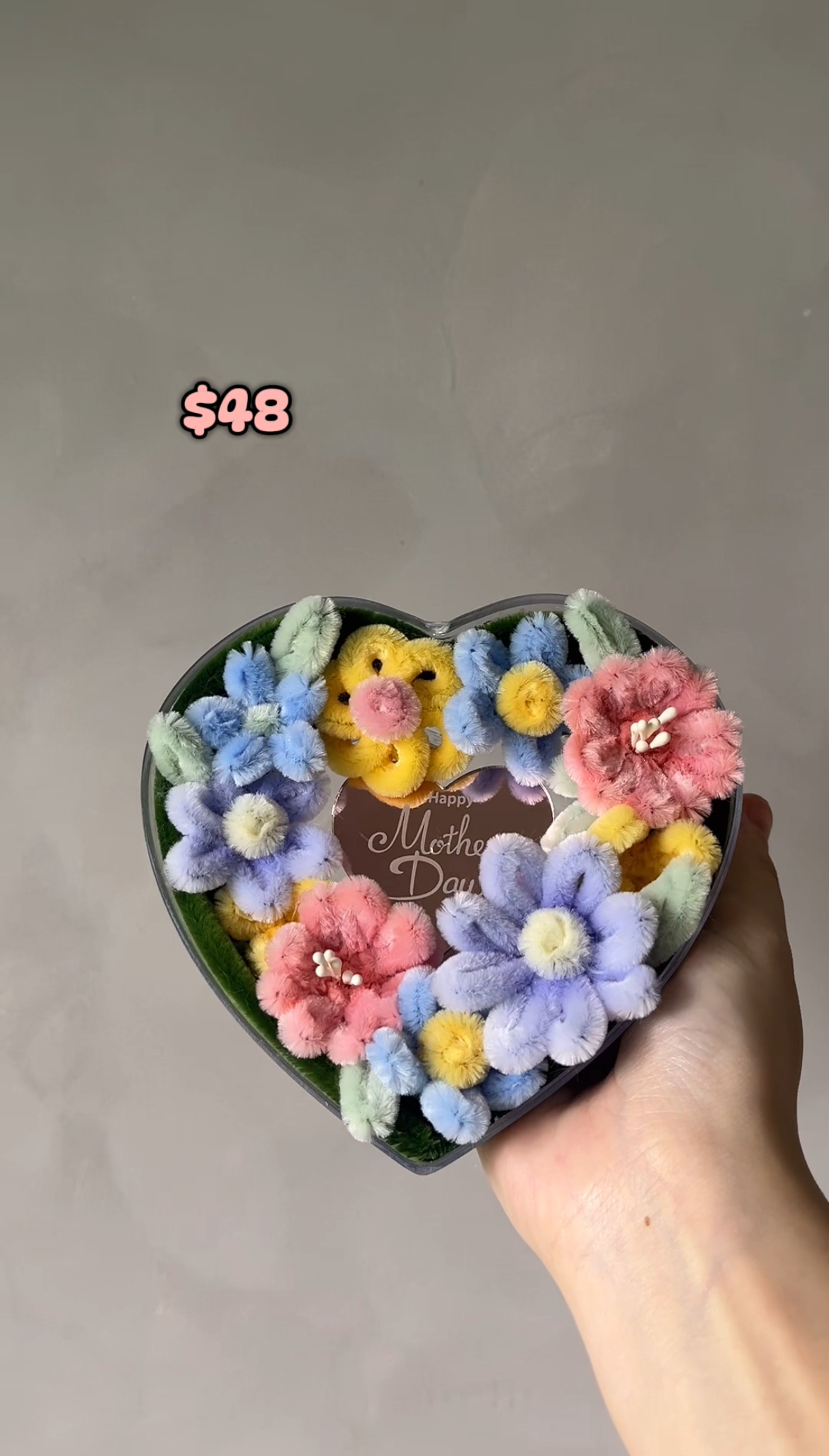 Handmade Fuzzy Wire Flowers