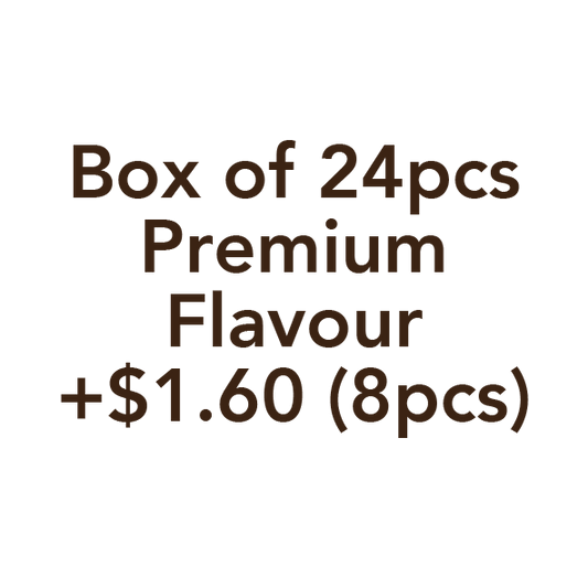 Box of 24 Premium (3 flavours) +$1.60 (Please do not remove if you have selected a *premium flavour for your order)